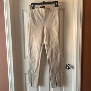Zara Leather Like Skinny Nude Pants. Size Small.